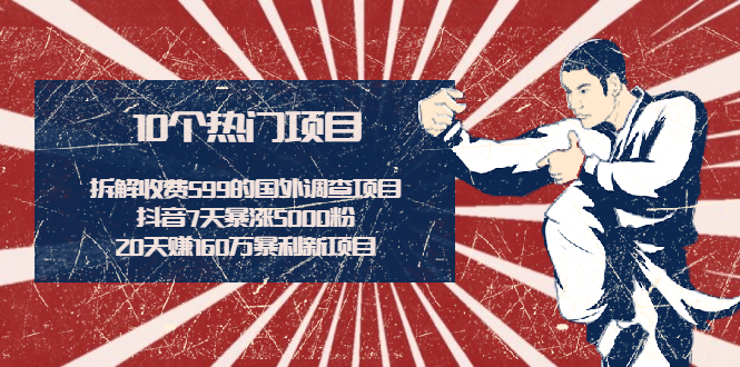 【副业2382期】拆解收费599的国外调查项目+抖音7天暴涨5000粉+20天赚160万暴利新项目