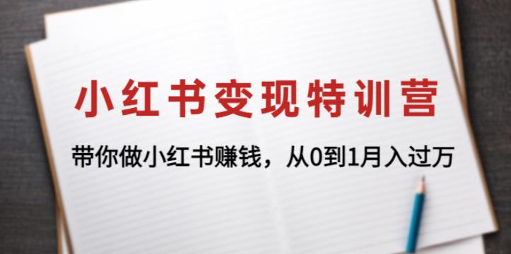 【副业4003】小红书如何赚钱：快速玩转小红书，从0到1月入过万，小红书变现特训营